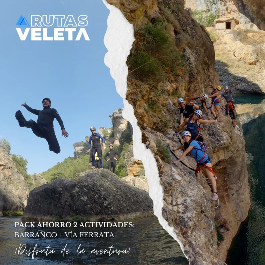 pack multiaventura cuenca aventura en el barranco y via ferrata