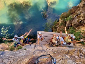 cima en el ventano via ferrata ventano del diablo scaled